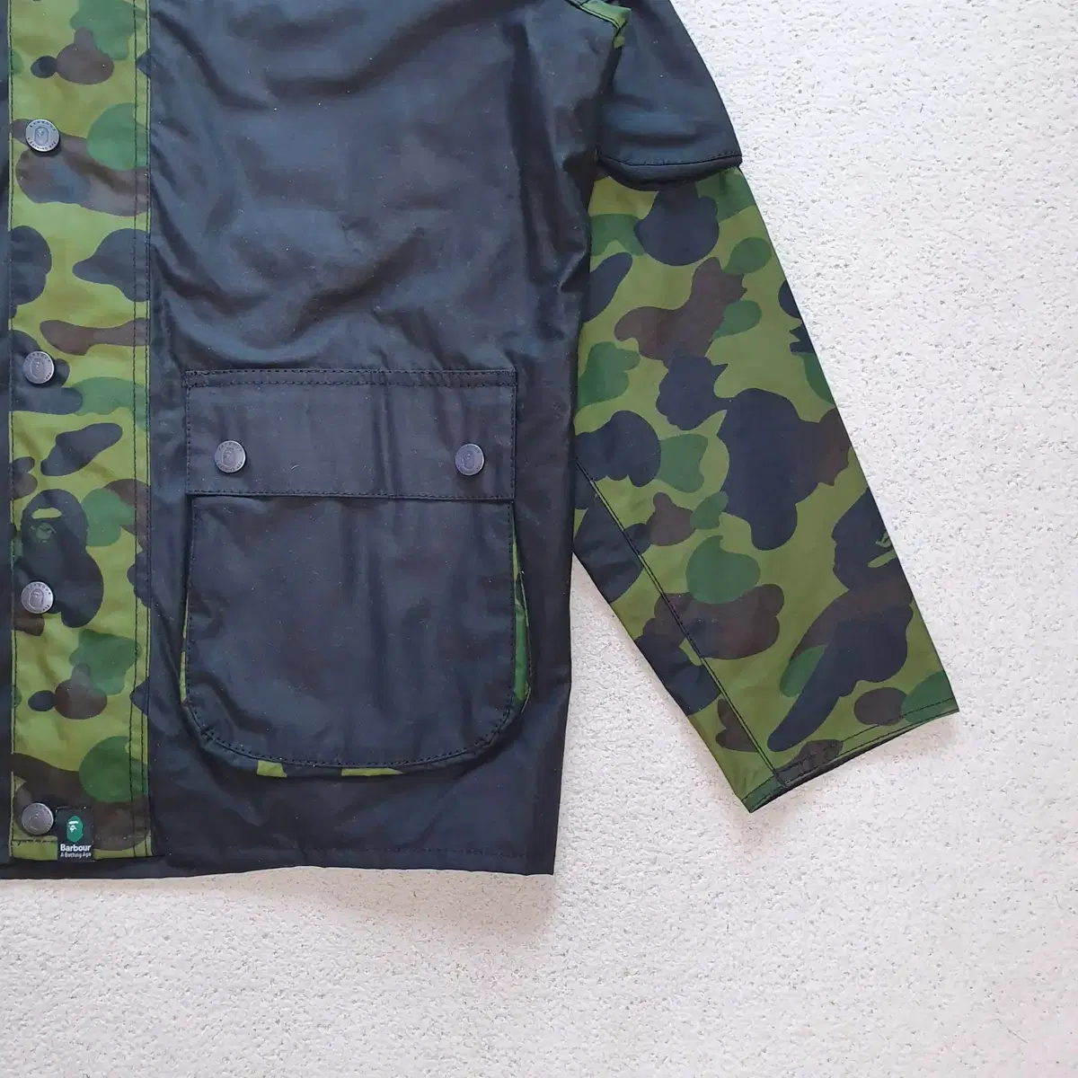 바버 X BAPE 베이프 Rain Waxer L-새상품