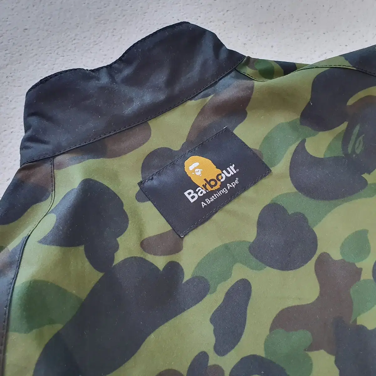 바버 X BAPE 베이프 Rain Waxer L-새상품