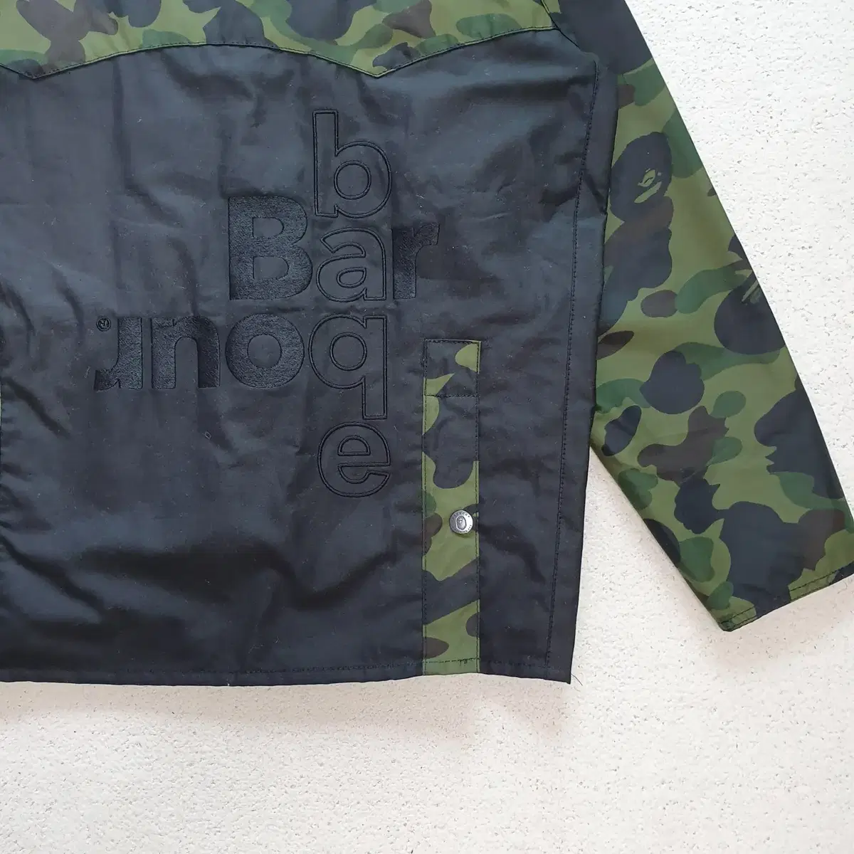 바버 X BAPE 베이프 Rain Waxer L-새상품