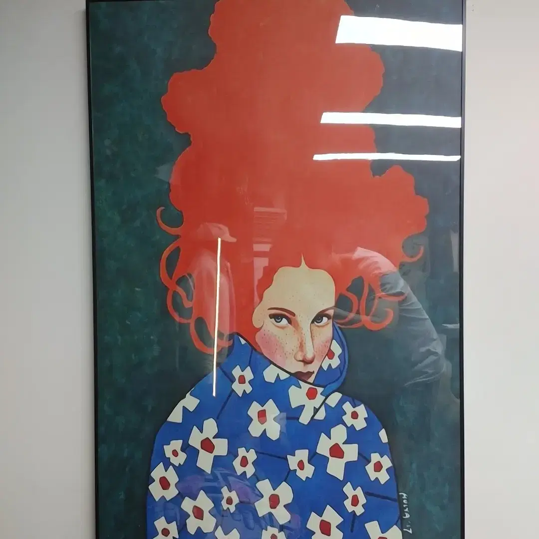 90*60cm 팝아트그림 일러스트그림 초대형그림액자 카페 샵 매장인테리어