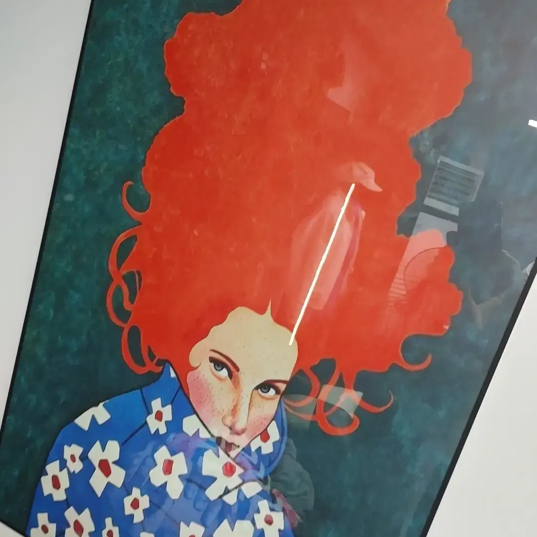 90*60cm 팝아트그림 일러스트그림 초대형그림액자 카페 샵 매장인테리어