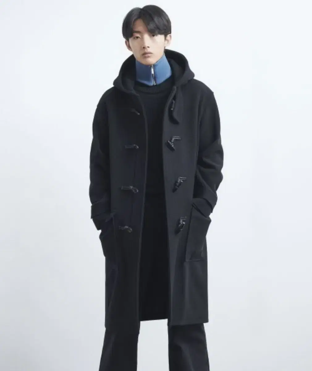 Jiffy Heavy Wool Duffel Tteokbokki Coat Black L