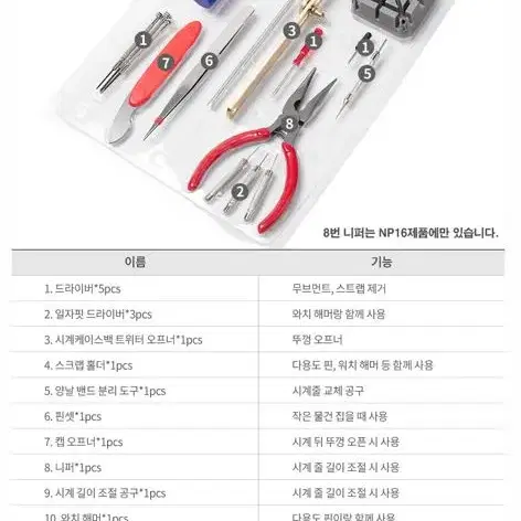 [특가 새상품] 평생 사용하는 시계수리 공구세트 3종류