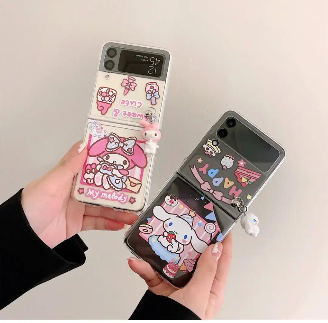 (NEW) My Melody Cinnamon Roll Galaxy Z Flip 3 Flip 4 Case