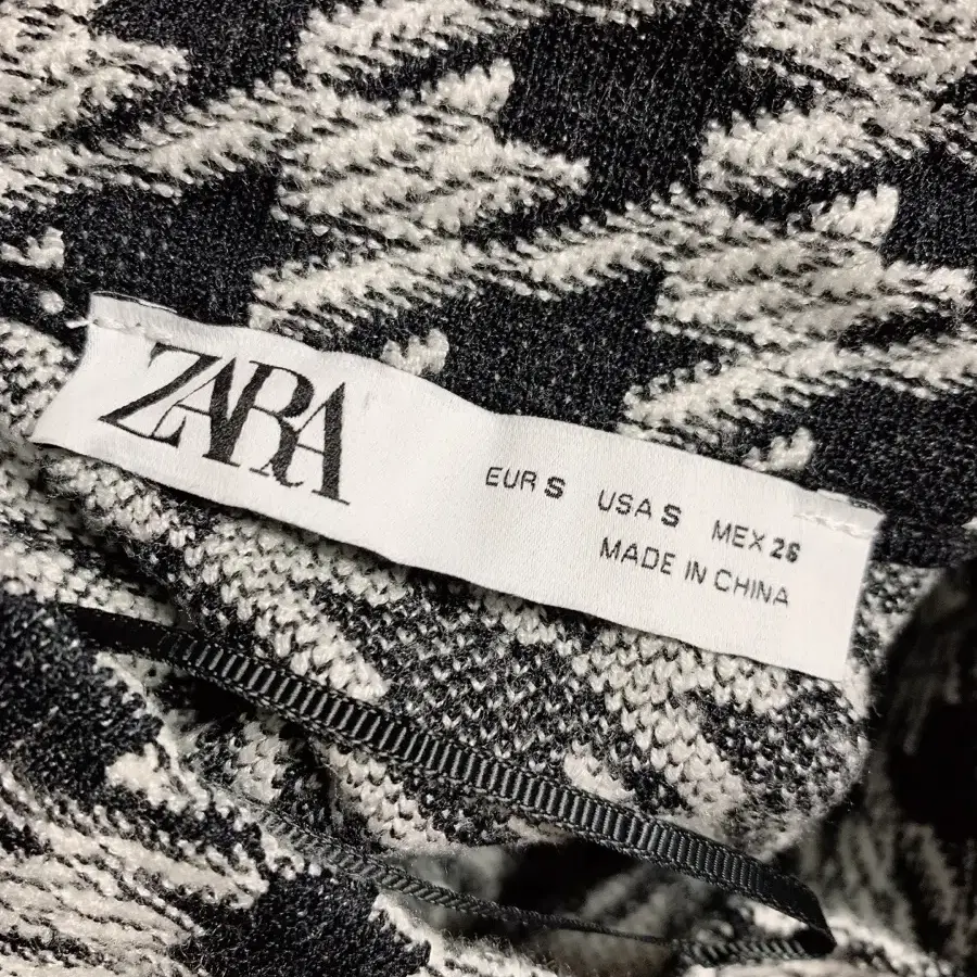 ZARA 자라 하운드투스 체크 반목 롱 원피스(새상품)