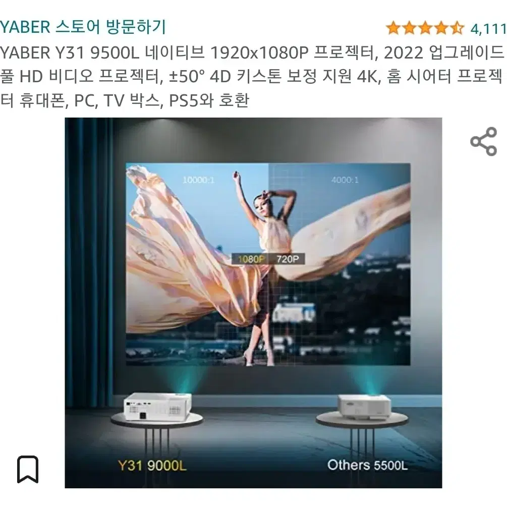 프로젝터 YABER Y21