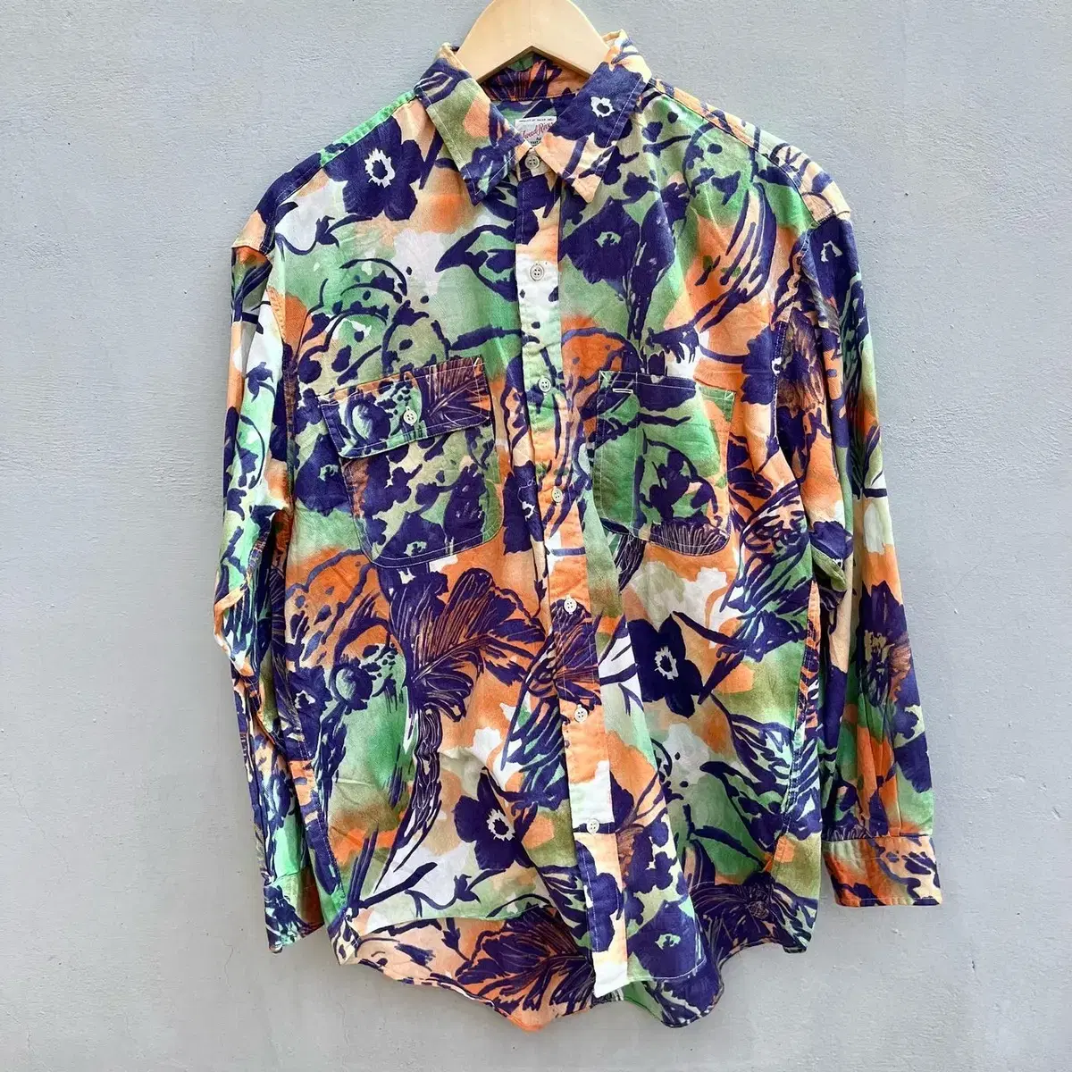 Vintage Purple Floral Pattern Shirts