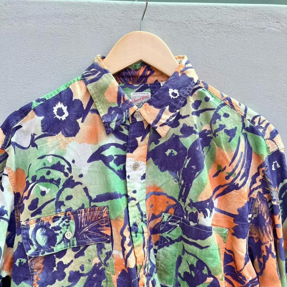 Vintage Purple Floral Pattern Shirts