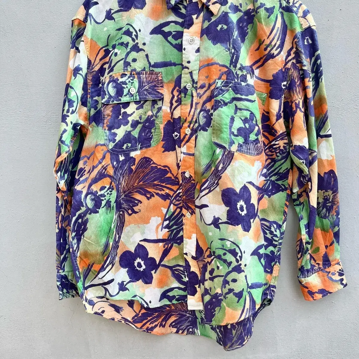 Vintage Purple Floral Pattern Shirts