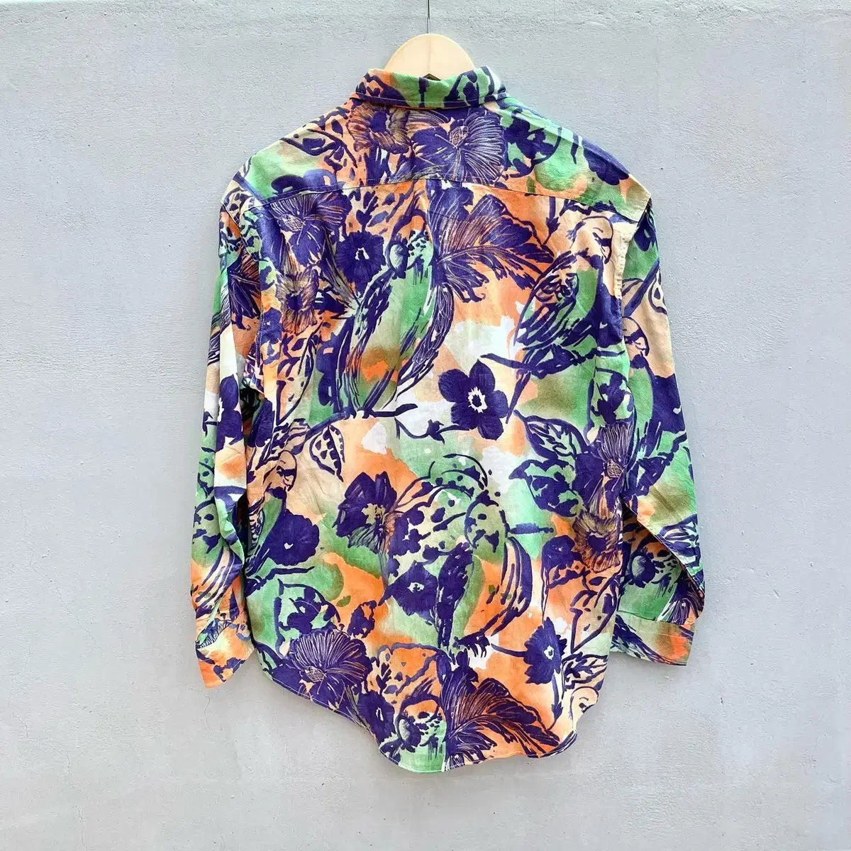 Vintage Purple Floral Pattern Shirts