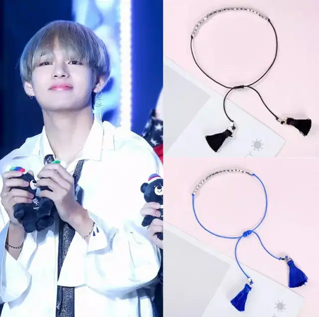 [bts] 방탄소년단 방탄 뷔 태형 끈 팔찌 악세사리 굿즈