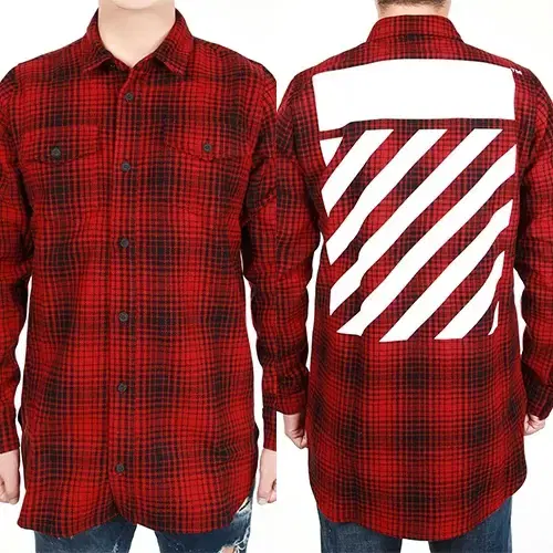 [XL] FW16 Off-White Tartan Check Polo Shirt Red