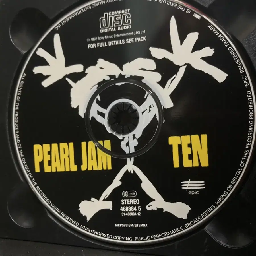 펄잼 Pearl Jam-Ten 92' UK 리미티드에디션CD