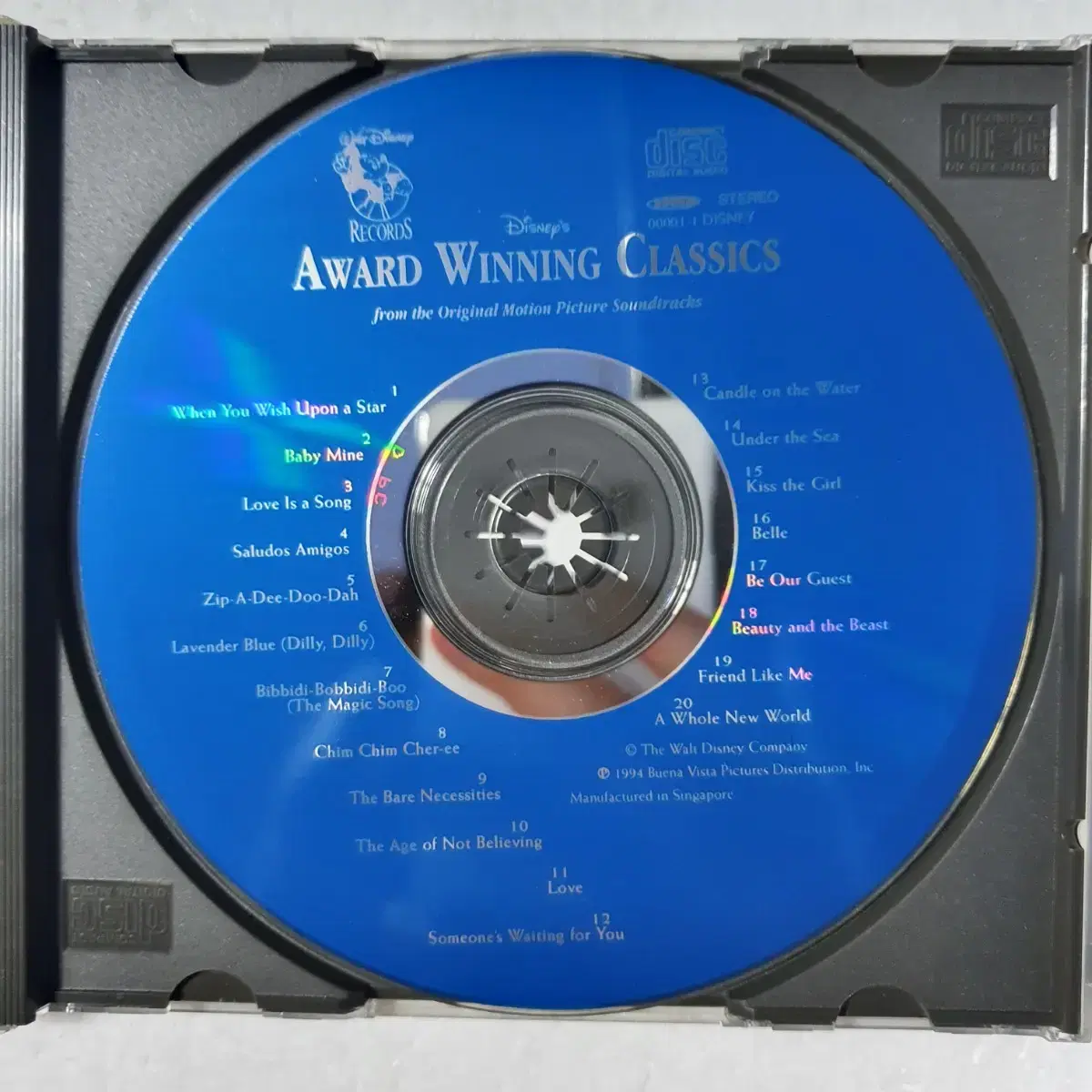 디즈니 AWARD WINNING CLASSICS 애니 베스트송 CD 중고