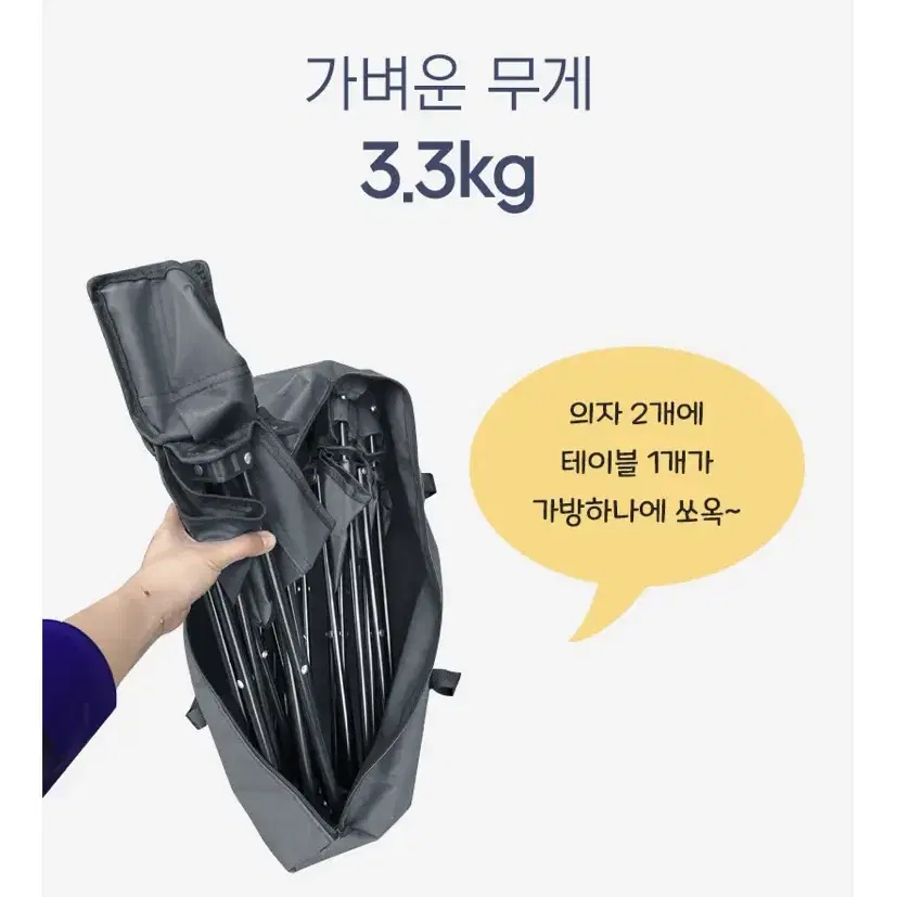 캠핑용품 접이식 캠핑 테이블 의자세트 파우치포함 2인용 휴대용 야와활동