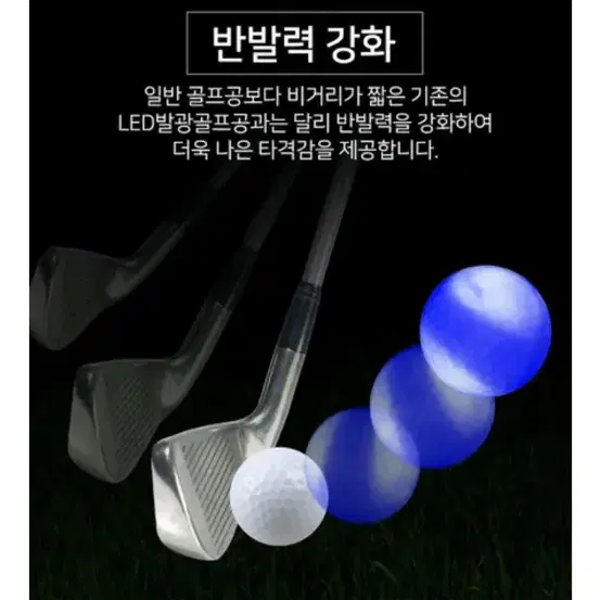 골프마스터 LED 발광 골프공 새벽 야간 라운딩 골프연습 필드용품 인싸템