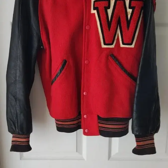 60's holit leather varsity jacket 바시티 자켓