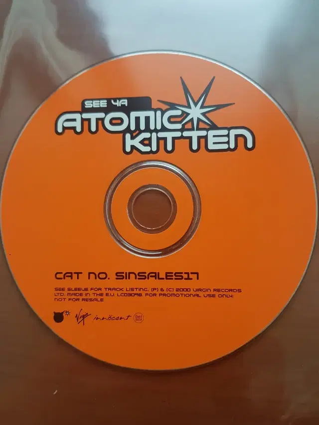 유로팝 Atomic Kitten See Ya EU반 알맹이만 씨디 cd