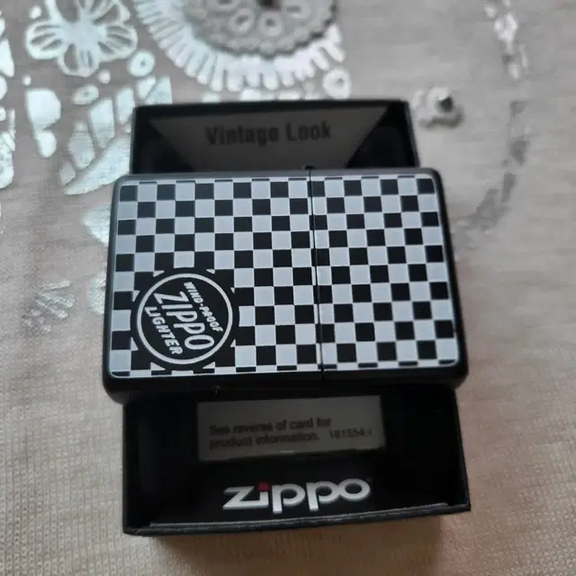 재가공 정품 CHECKERBOARD ZIPPO_BK