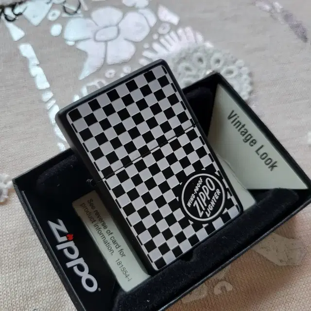 재가공 정품 CHECKERBOARD ZIPPO_BK