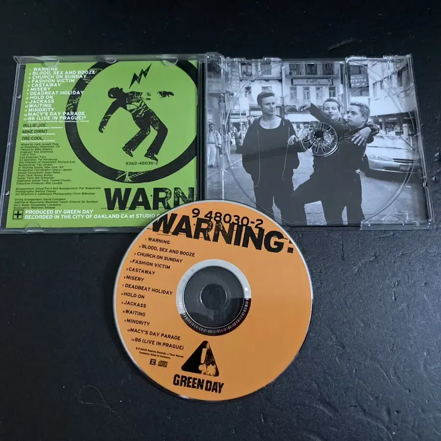 그린데이 Green Day-Warning 풀밴드 싸인CD