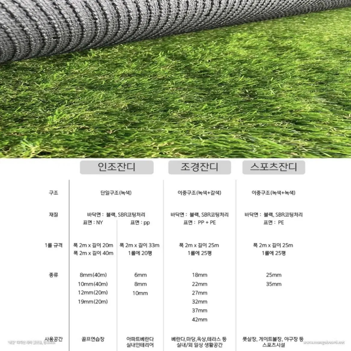 인조잔디 16mm 20mm 재단 판매 무료 배송