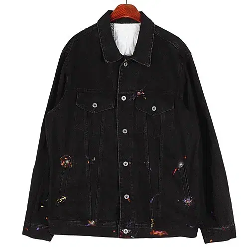 BLACKOUT Painting Denim Jacket Jeans Jacket Black