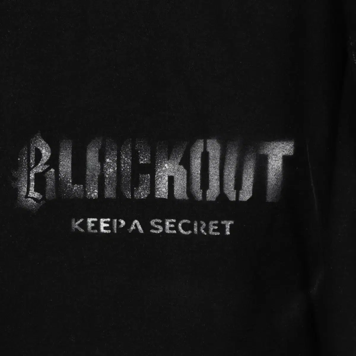 블랙아웃(BLACKOUT) 페인팅 데님 자켓 청자켓 블랙