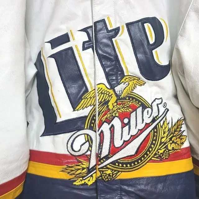 제프해밀턴 miller lite 가죽 레이싱자켓