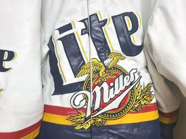 제프해밀턴 miller lite 가죽 레이싱자켓