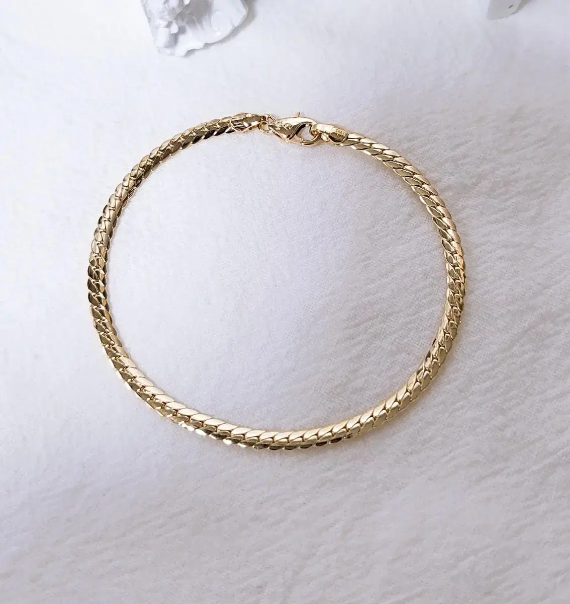 14K Volumetric Snakebone Bracelet 3mm