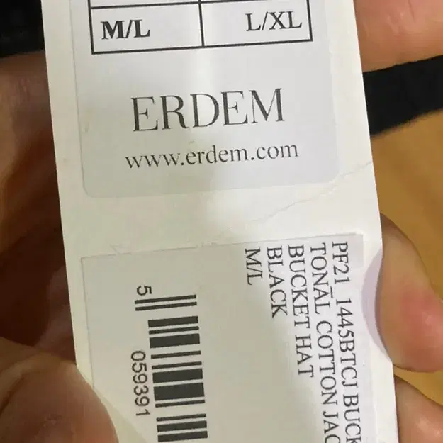 ERDEM 에르뎀 버킷 크리스탈 리본 모자 (새상품)