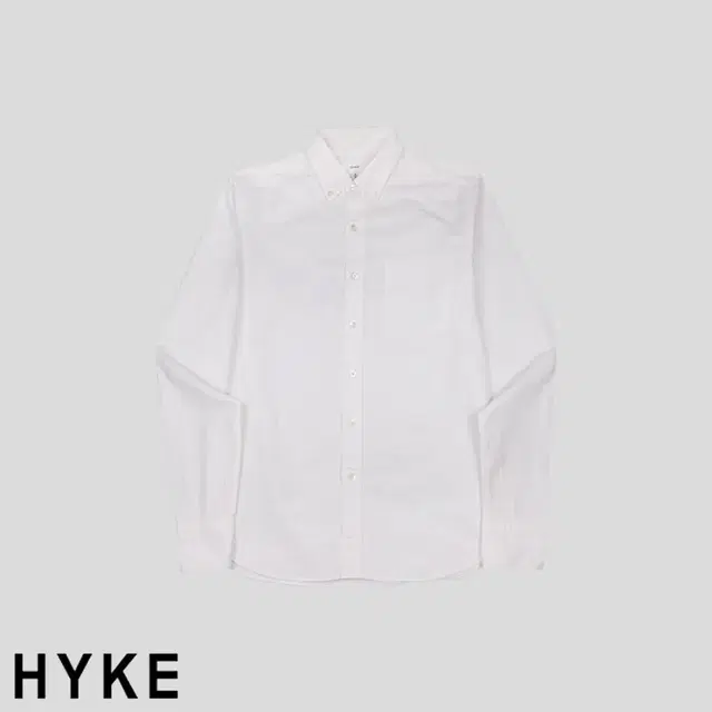 HYKE 하이크 화이트 심플 포켓 코튼 셔츠 MADE IN JAPAN