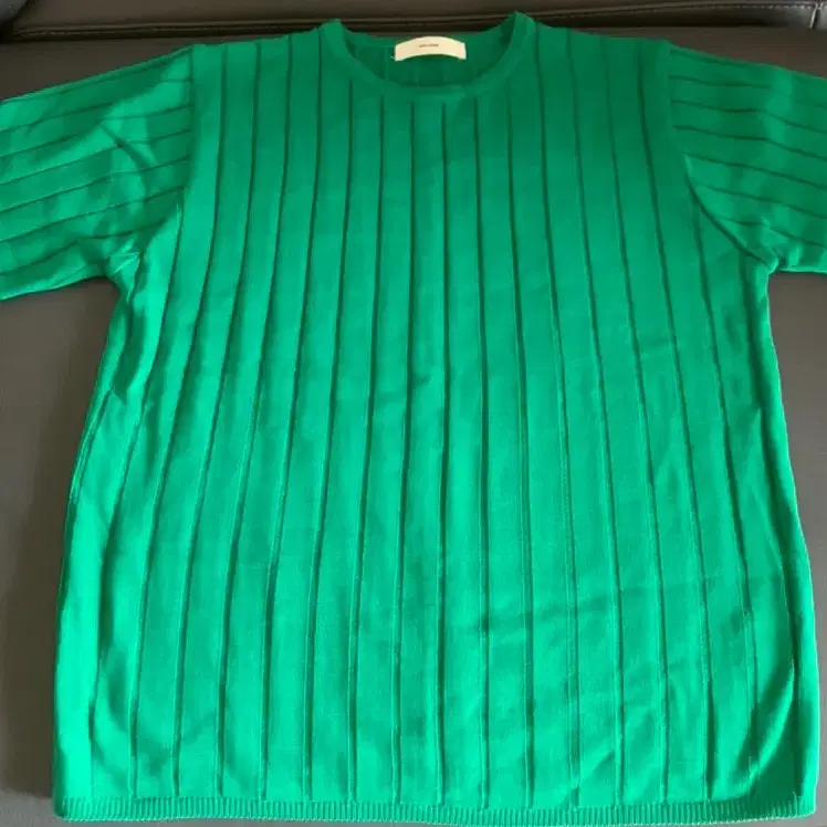 알렌느 GREEN mesh cable halfsleeve knit