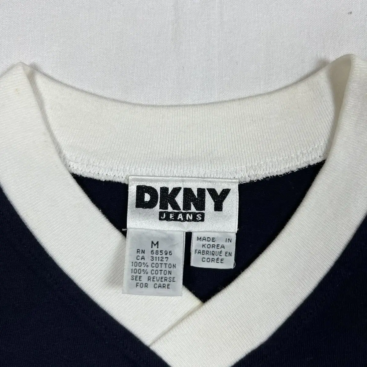 90s 도나카란뉴욕 디케이엔와이 dkny 스펠아웃 럭비 반팔티