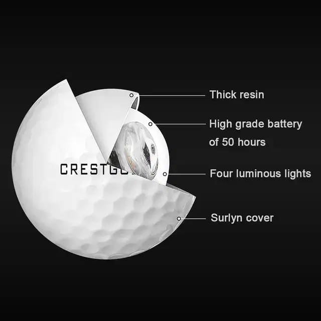 Led 야광 골프공 6개 세트 골프용품 선물