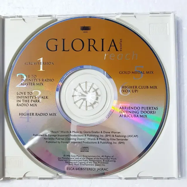 글로리아 에스테판 Gloria Estefan 일본반 싱글 CD 중고