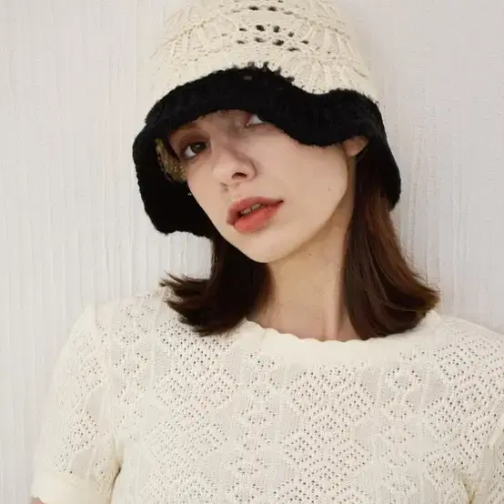 Shell Knit Bucket Hat