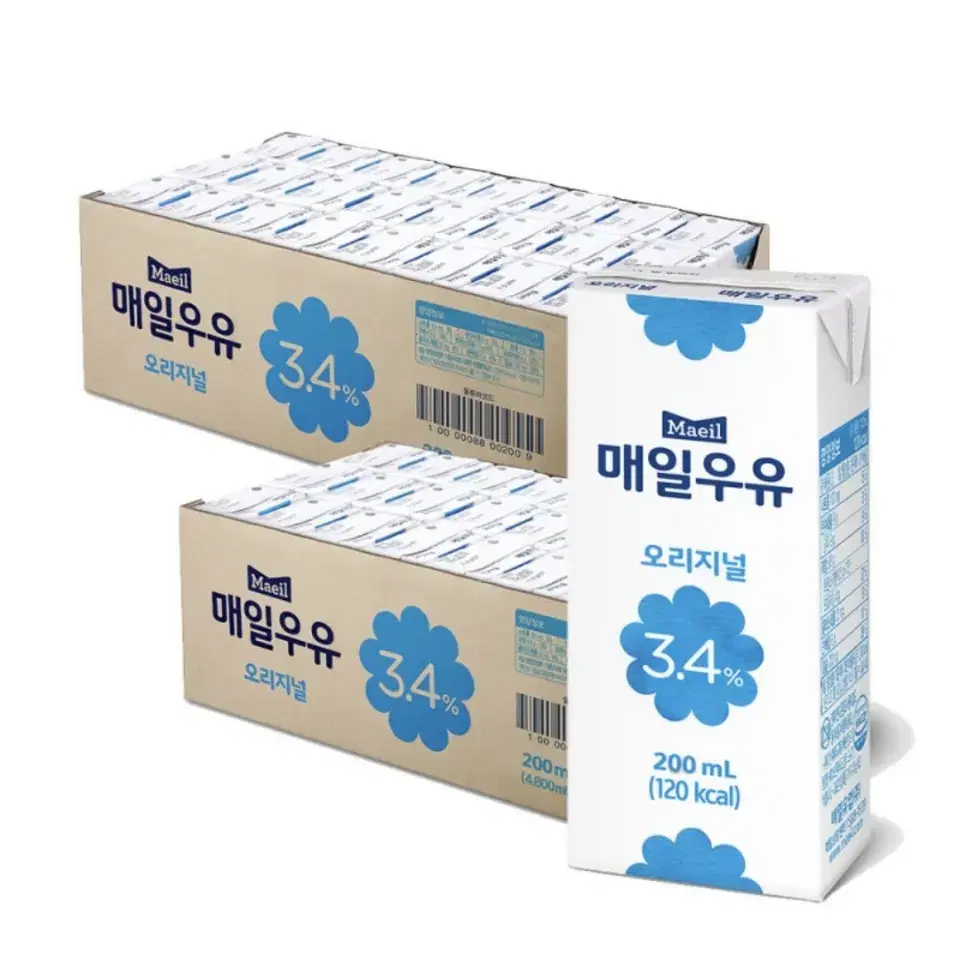 매일우유 멸균우유 오리지널 200ml 48팩 무료배송