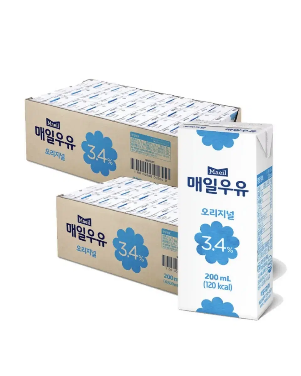 매일우유 멸균우유 오리지널 200ml 48팩 무료배송