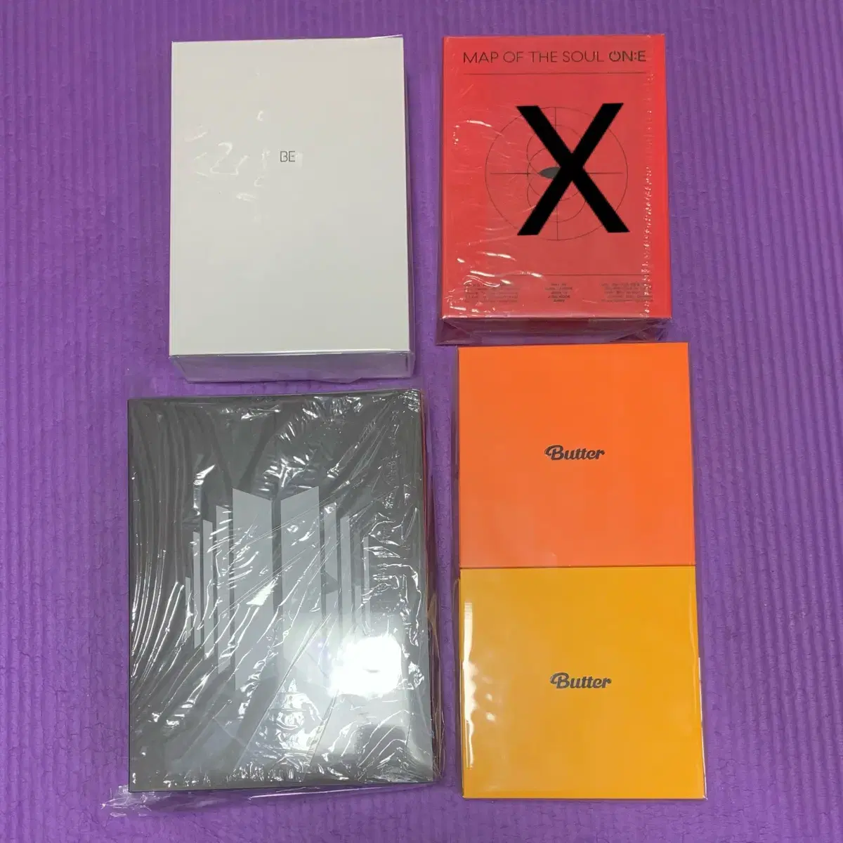 BTS bangtan 3 albums (BE/butter/proof standard).