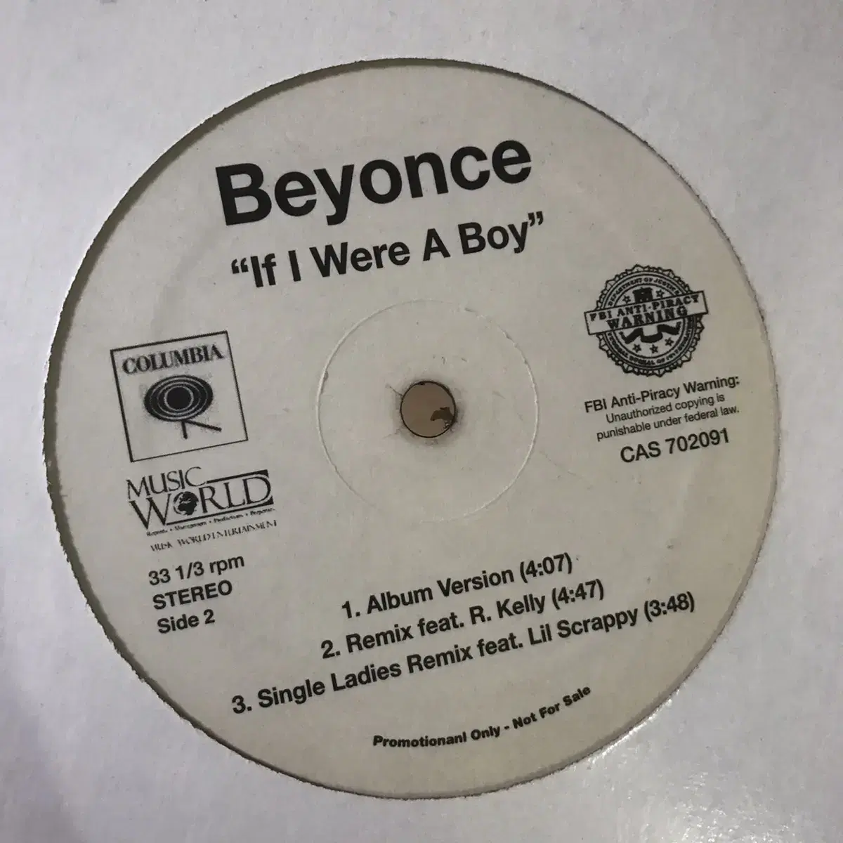 Beyonce - Single Ladies 프로모 Vinyl 팝니다.