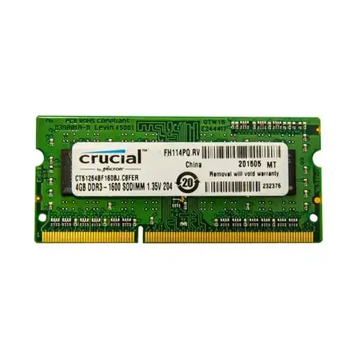 노트북용 crucial DDR3 4GB PC3-12800S(1600)