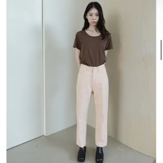 모크 mok golden tapered jean 핑크 바지 M