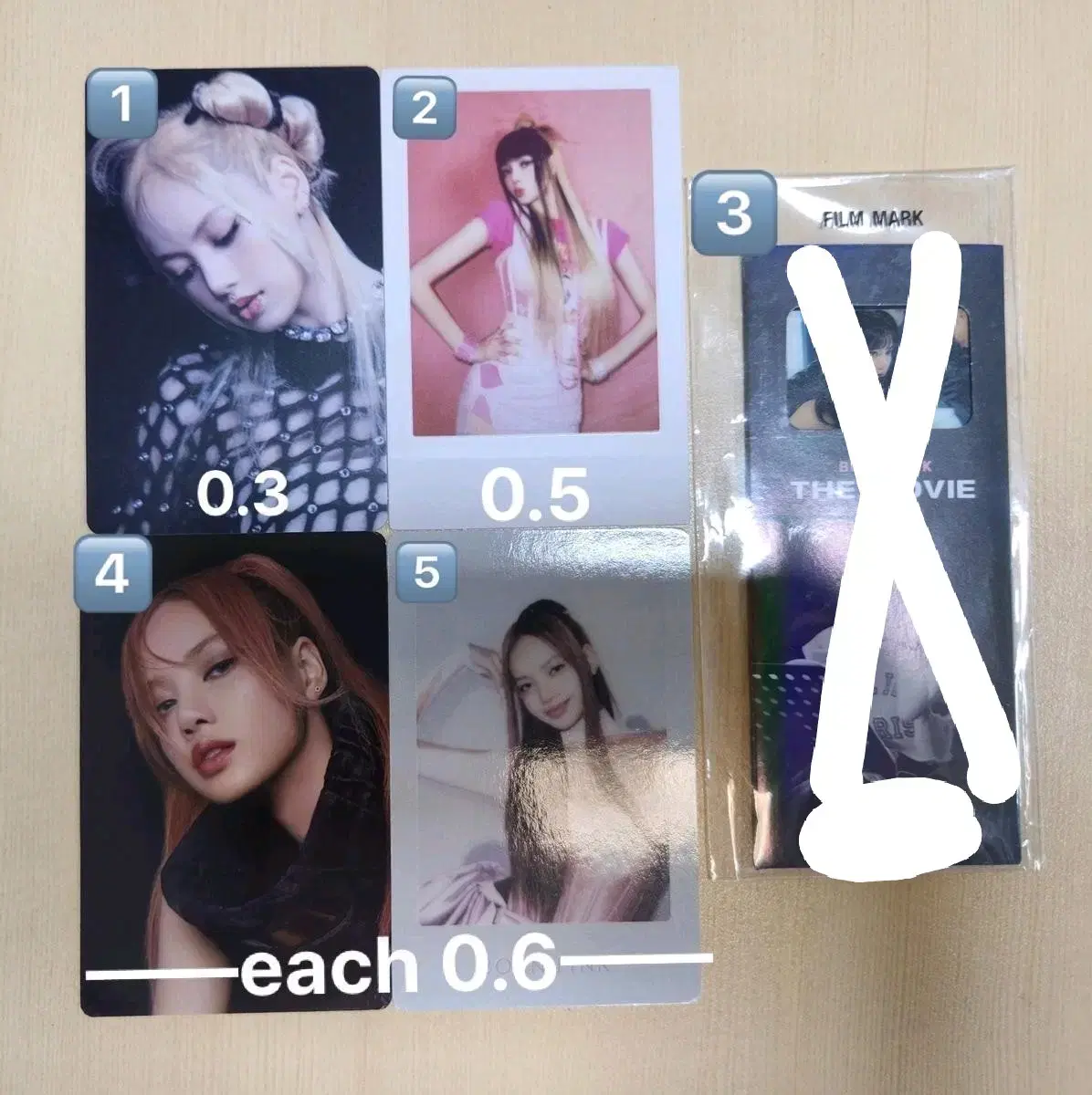 black pink photocard wts lisa bone pink pre-order benefit lisa filmmark jisoo rose