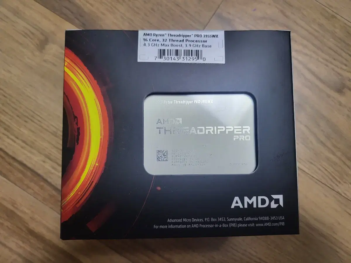 cpu amd 쓰레드리퍼pro 3955wx 새제품팝니다.