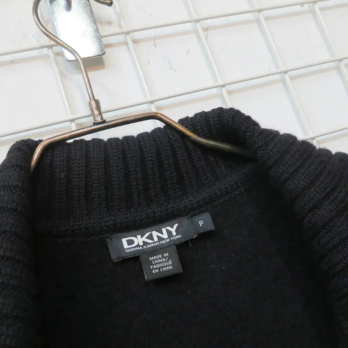 DKNY 양가죽배색 블랙 롱베스트