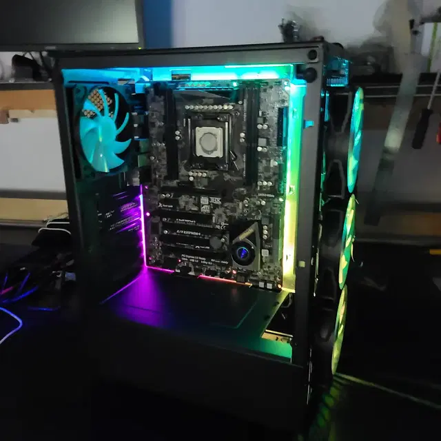 컴퓨터 pc 메인보드 후면 백플레이트 RGB 5V 튜닝용