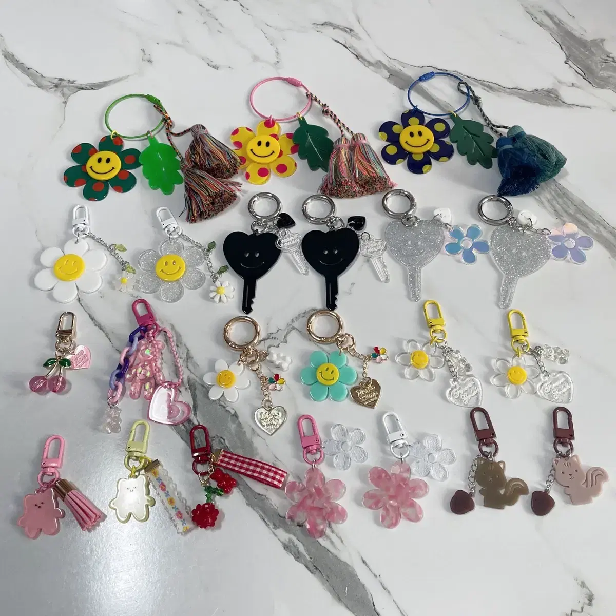 Key rings/key chains/bag charms for sale!