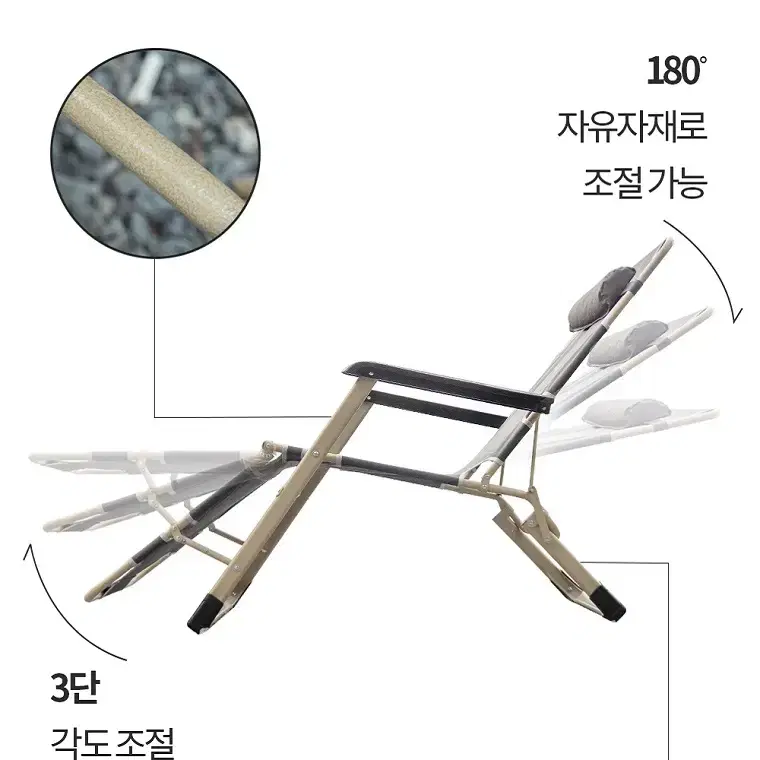 [무료배송] 캠핑 낚시 1인 리클라이너겸 야전침대 릴렉스의자+베개